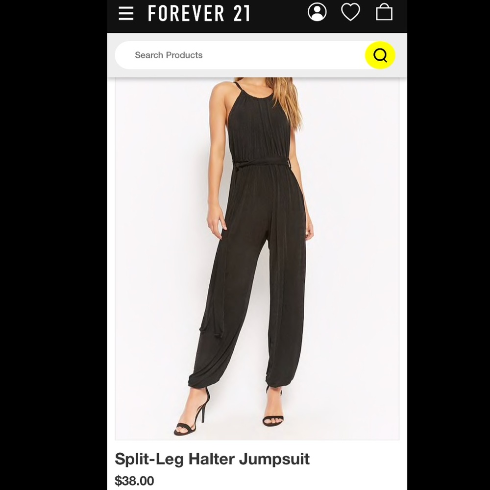 Brand new split leg halter jumpsuit